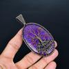 Purple Copper Turquoise Pendant, Handmade Gemstone 999 Copper Wire Wrap Tree Of Life Pendant Antique Jewelry, For Gift Copper Jewelry
