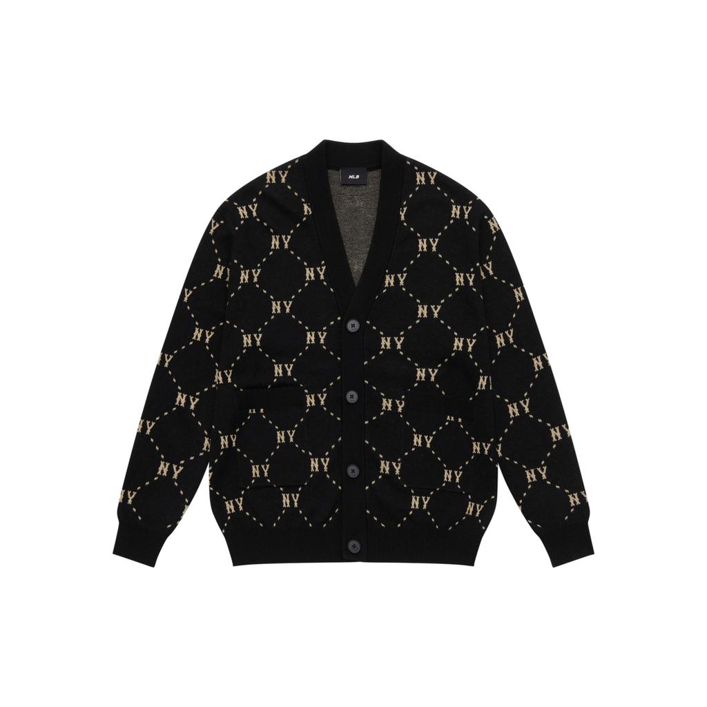 New MLB MONOGRAM Collection New York Yankees FW24 Knitwear Unisex Black 3AKCM0144-50BKS