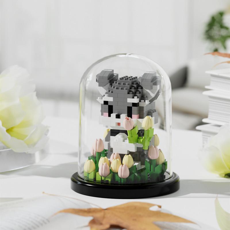 Bunny Creative Flower Animal Characters Building Blocks Set For Children Fun