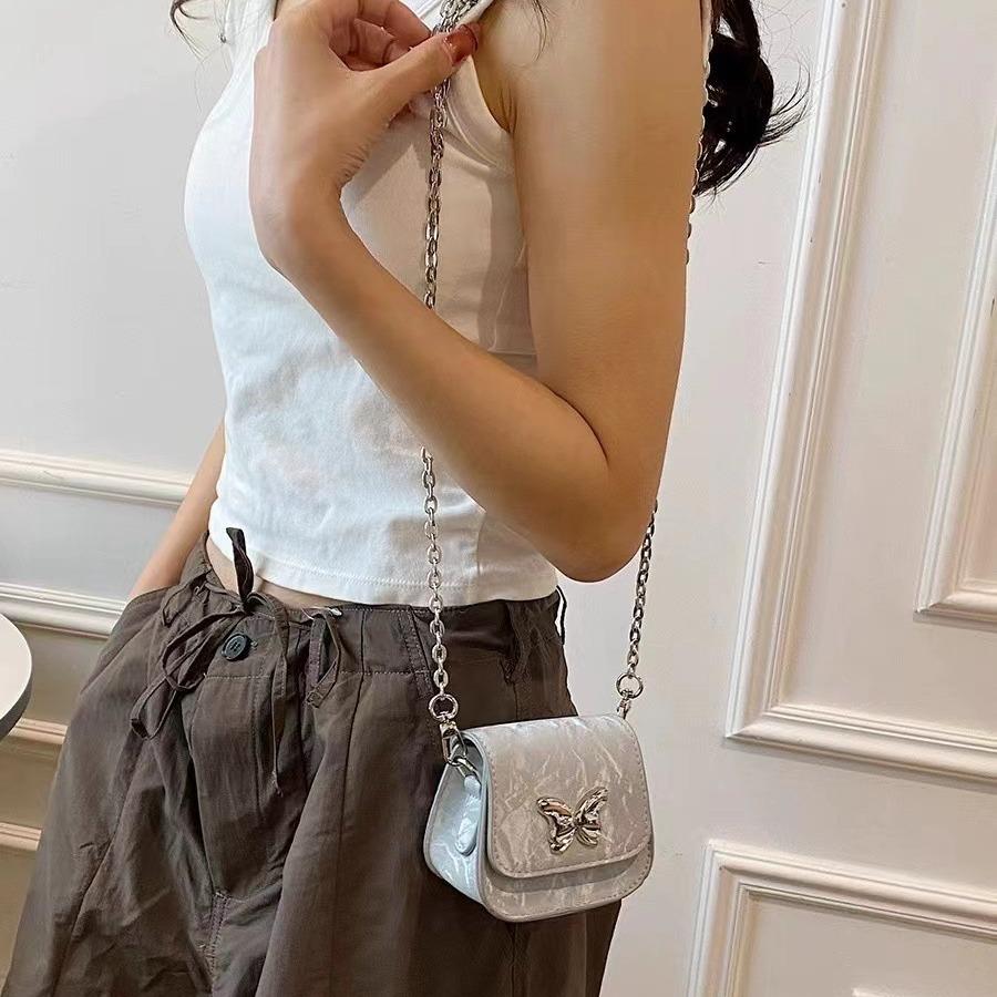 Lisheng spring and summer new women's mouth red envelope fresh and sweet bow chain shoulder bag mini messenger bag personality trend