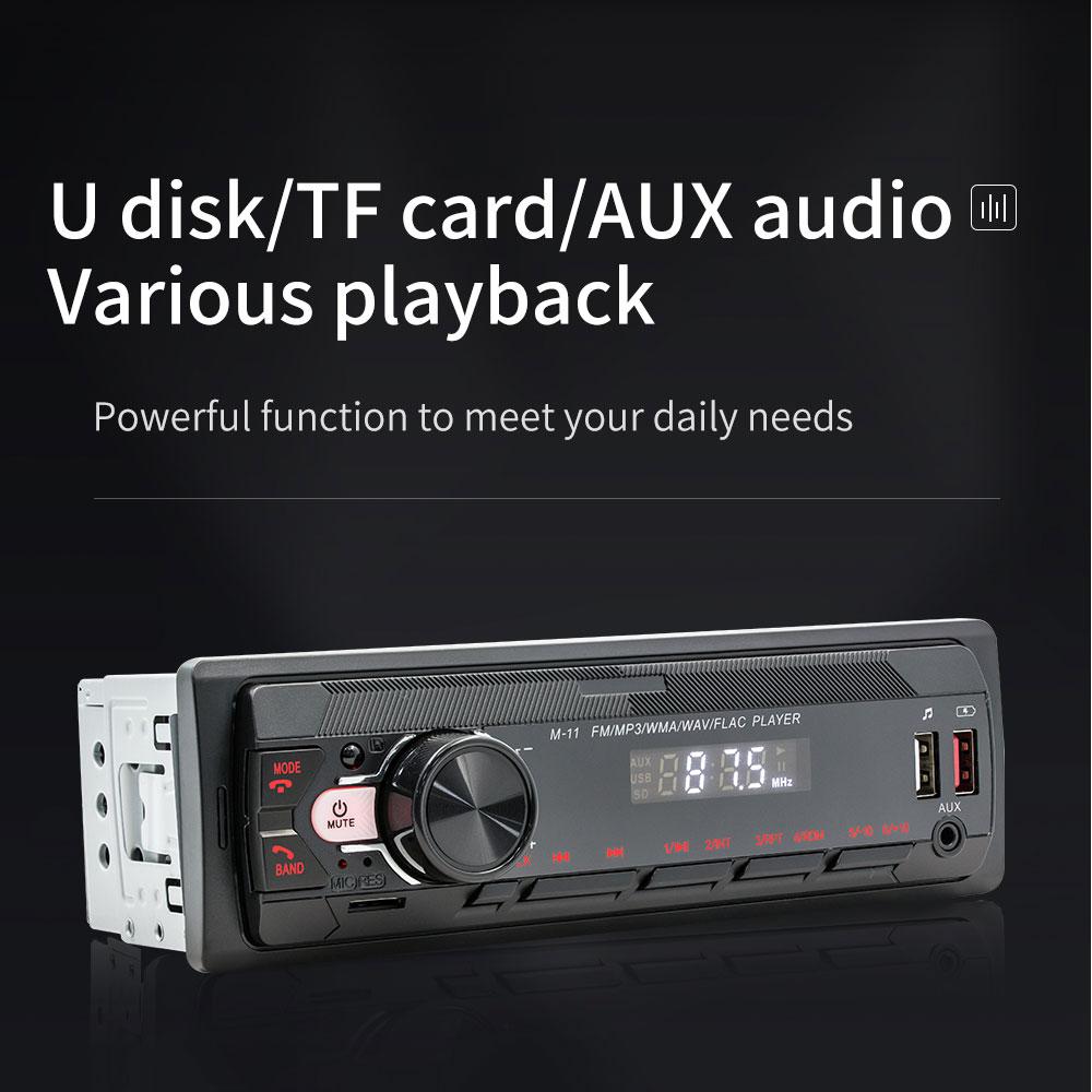 New Car Radio Bluetooth 1Din MP3 Player FM AUX TF Radio Stereo The Car-Finding Function of The Mobile APP and Voice Assistant 12V Bluetooth Hands-free