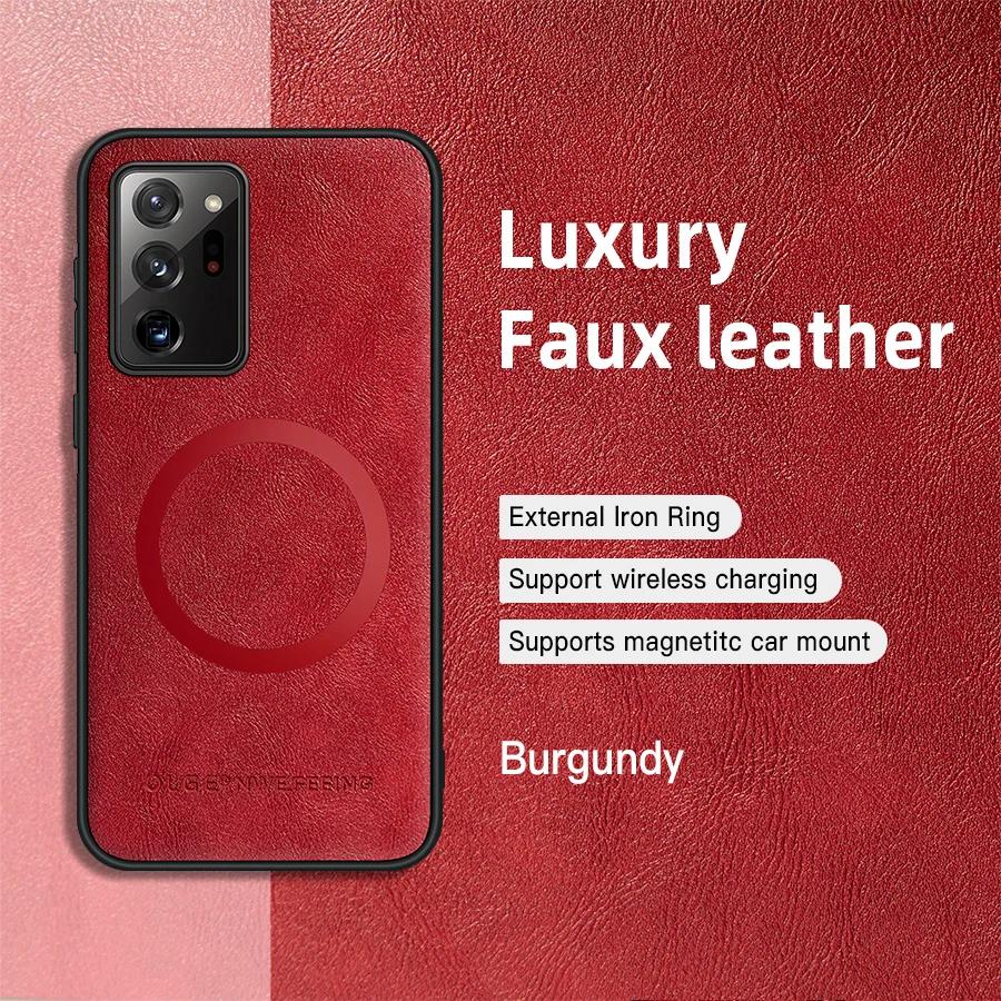 

Чехол для Samsung Galaxy Note 20 Ultra, роскошный кожаный чехол для Samsung Galaxy Note 10 Plus, чехол для телефона Note20 Note10 Samsung Note20 Ultra красный