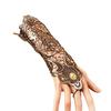 Retro Gold Lace Women's Gloves with Bracelet – Formal Wear Decoration