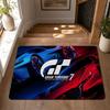 G-Gran-Turismo Floor Mat Flannel Rug Non Slip Absorbent Soft Washable For Entryway Hallway Bathroom Kitchen Decor