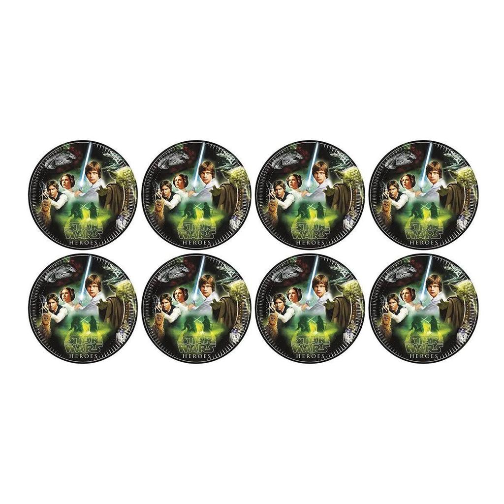 STAR WARS Heroes And Villains Paper Party Plates (Pack of 8)