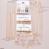 93 Teile Luxuriöses Nahöstliches Schmuckset für Damen Vintage Boho Schmetterling Herz Perle Blumiger Anhänger Halskette Ring Ohrringe Geschenk