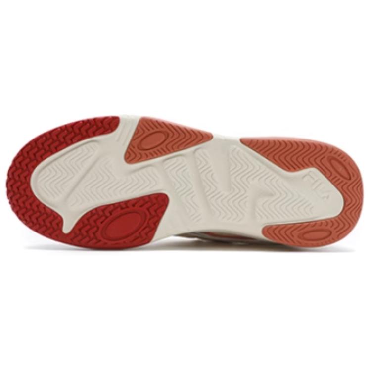 FILA Vibe Fashion Slip-Resistant Durable Low-Top Skate Shoes Men sneaker White Brown F12M512203FWM