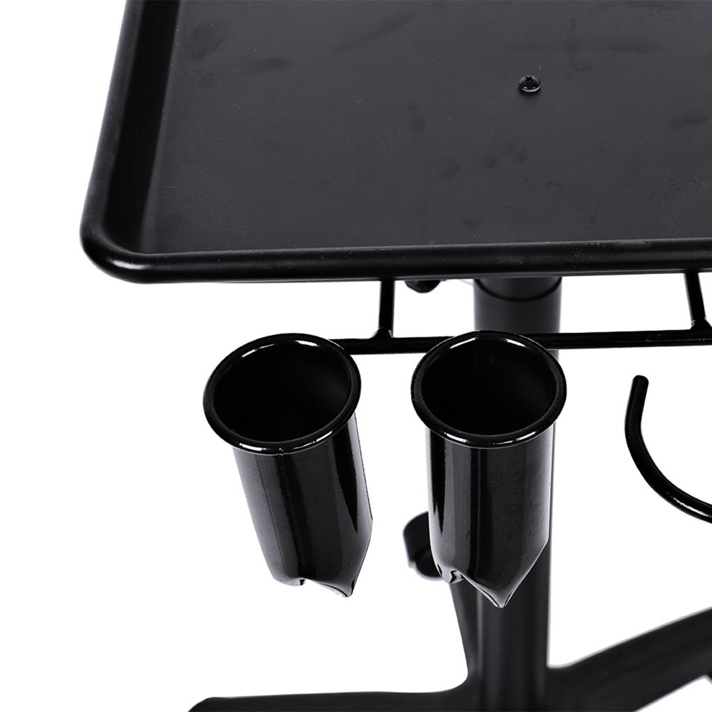 Aluminium Hair Salon Instrument Tray Adjustable Height Trolley Beauty Tools