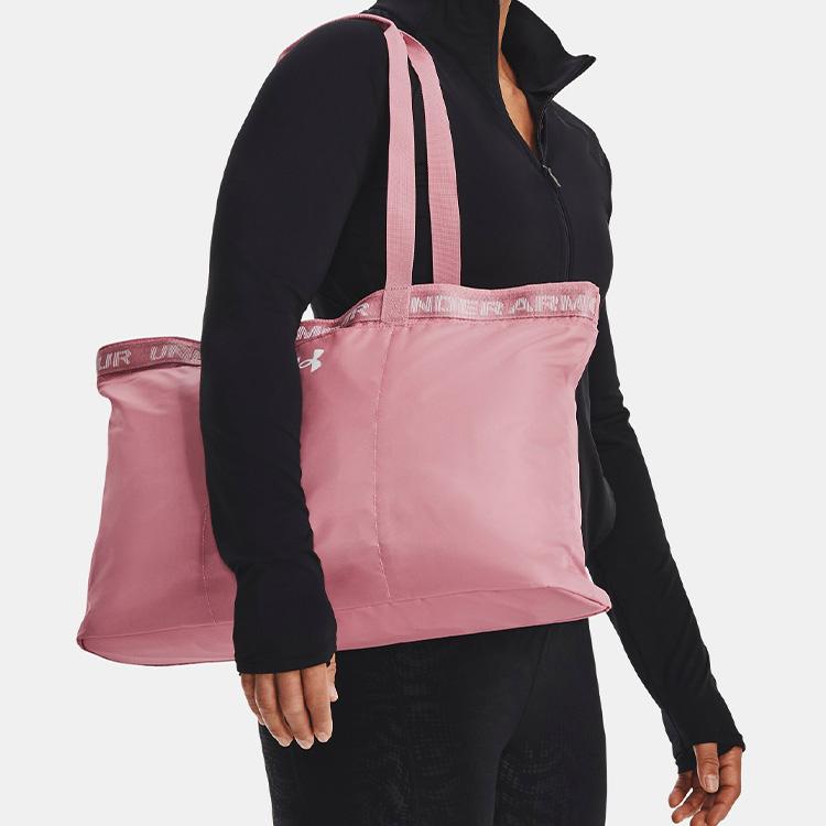 New Under Armour Polyester Tote Bag, Shopping Bag, Shoulder Bag, Handbag Regular Women's Pink & White 1369214-697