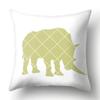 Simple Plaid Animal Pillowcase Puppy Cat Giraffe Pillowcase Children's Room Home Decoration Living Room Sofa Cushion Cover