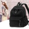 Corduroy Mini Backpack with Front Pocket Braided Zipper Pulls Casual Small Daypack for Women Daily Travel