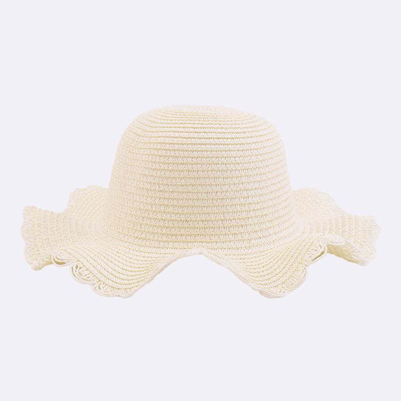 Custom Hand-Embroidered Sun Hat Adjustable Wavy Shape Personalized Names For Kids Ladies Beach Caps Outdoor Fashion Straw Hats