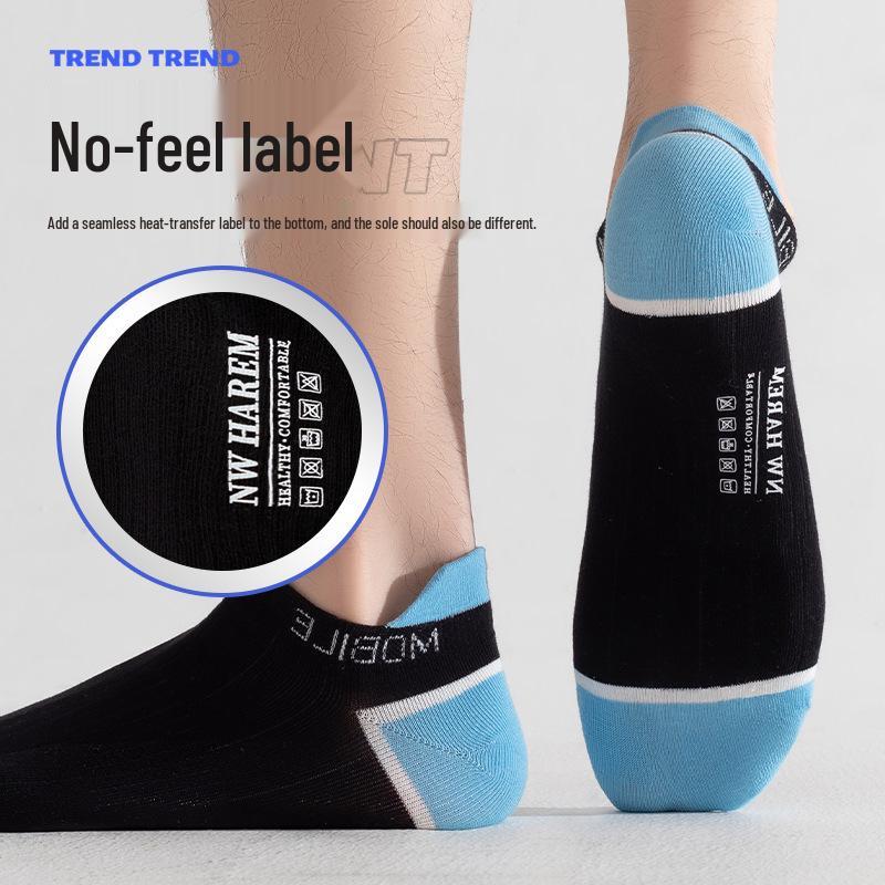 Men's Summer Thin Cotton Low-Cut Socks – Anti-Odor, Sweat-Absorbing, Breathable for Sports and Casual Wear.