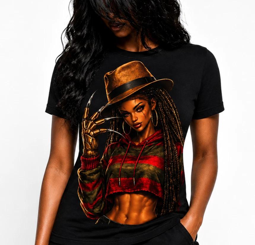 Nightmare Queen Slasher Graphic Horror T- Shirt 2XL
