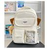 High school students large-capacity backpack new fresh and sweet two-dimensional color contrast bar