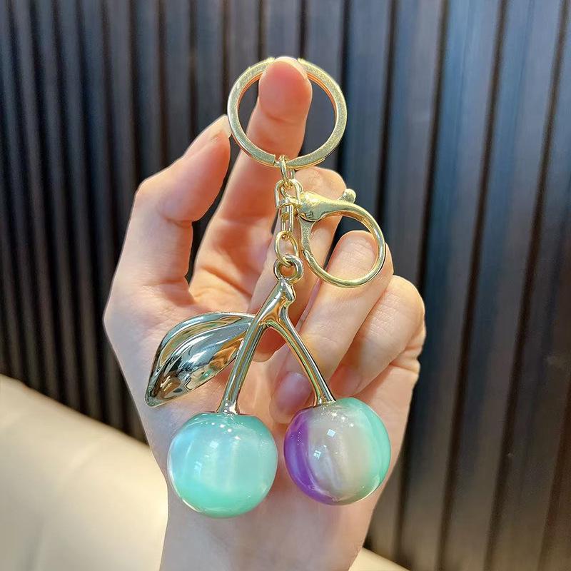 Versatile Cherry Keychain Pendant: Creative Fruit Bag Charm & Exquisite Dessert Gift Accessory