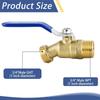 Brass Faucet Ball Valve 3/4inch NPT Male Inlet To 3/4inch GHT Male Outlet Garden Hose Adapter Water Drainage Valve