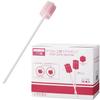 Japanese Product Matsuyoshi Oral Care Sponges 50pcs Plastic Handle Individually Wrapped Disposable Cleaning (Flower Shape Pink)