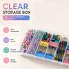 279Pcs Macaron Color Stationery Set Assorted Sizes Binder Clips Paper Clips Push Pins with Organizer Box Office School Student S