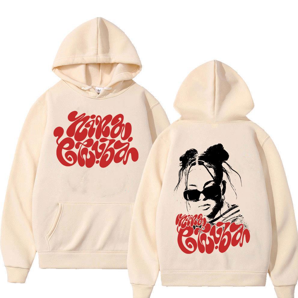 Rapperin Nina Chuba Face Graphic Hoodie Herren Damen Kleidung Hip Hop Mode Sweatshirt Unisex Vintage Oversized Hoodies Streetwear