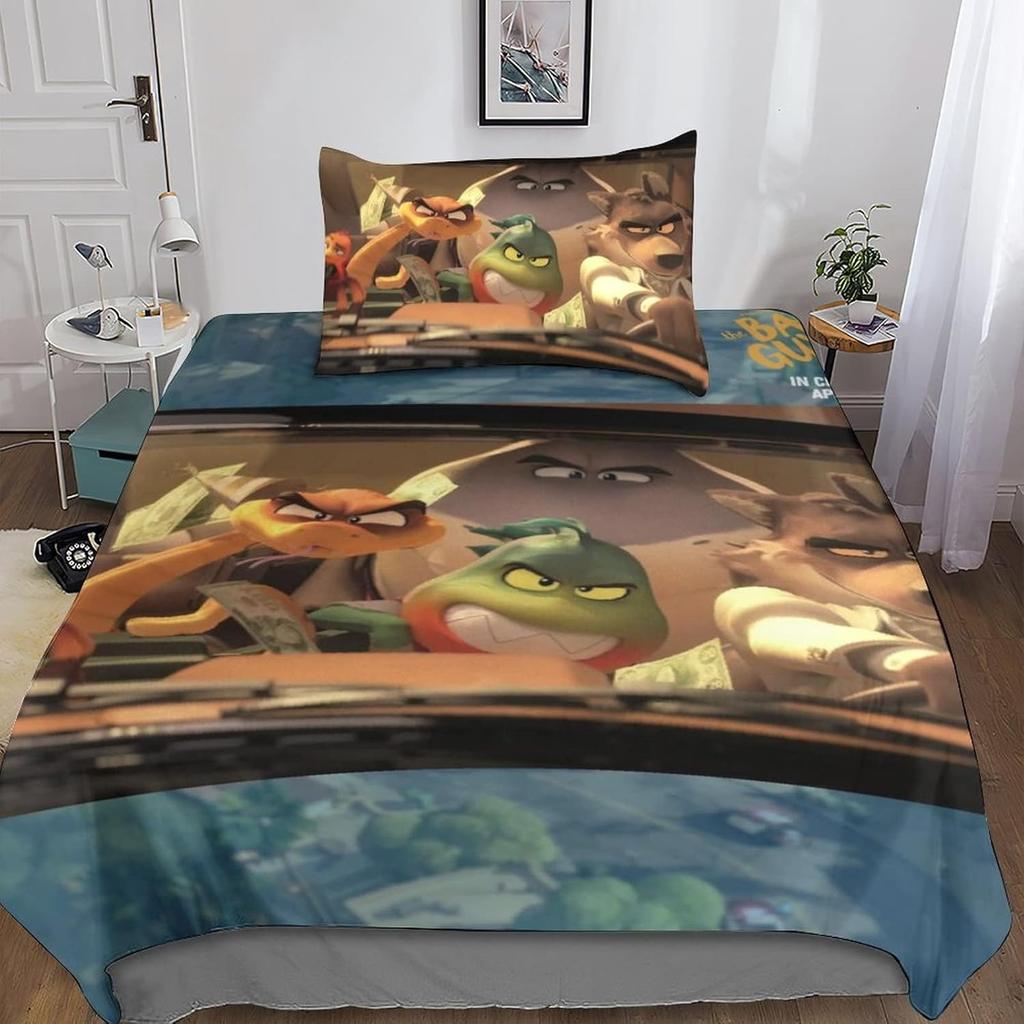 The Bad Guys Bedding Set Exquisite Bed Supplies Set Cartoon Animal Duvet Cover Bed Comforter Set Bedding Set Birthday Gifts