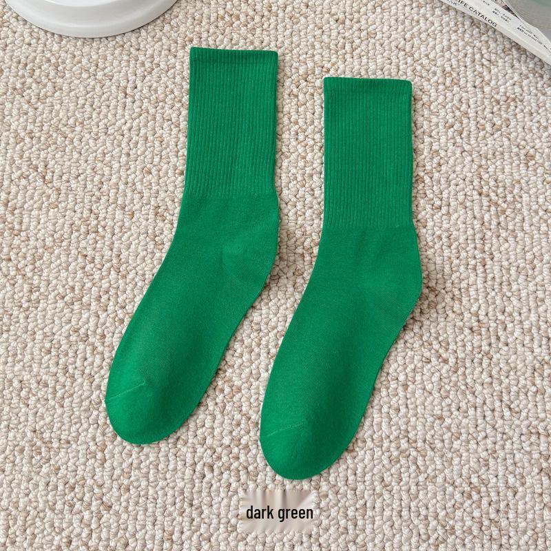 

Красочные женские гольфы до колена конфетных цветов - Трендовые, Всесезонные, Средней высоты, Простые танцевальные хлопковые носки One Size