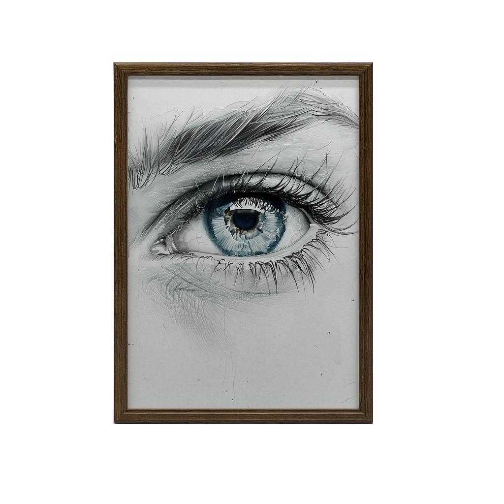 Captivating Look Captivating Look, 50X70 Cm, Gold Aluminum Frame, 230 Gsm Matte Paper