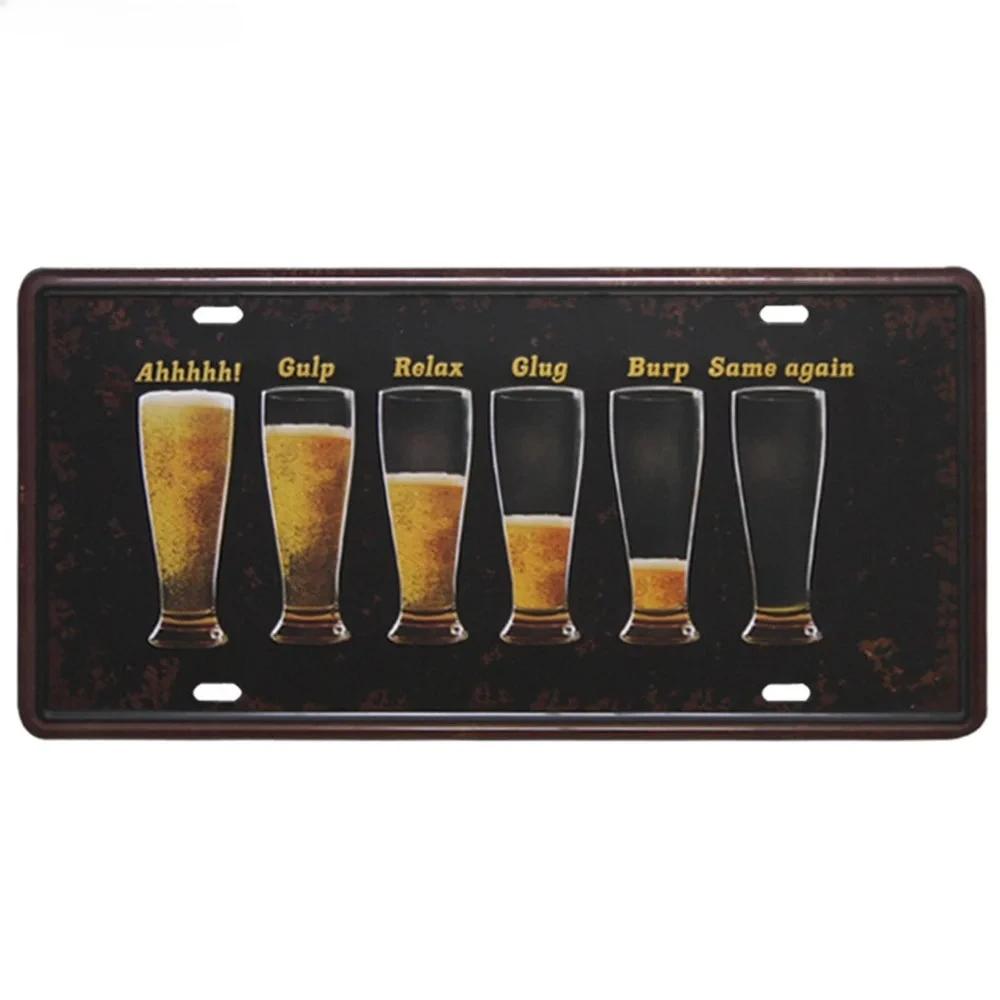 Welcome Beer Zone Metal Tin Signs Cold Beer Posters Front Door Club Bar Pub Cafe Wall Decors Retro Metal Signs