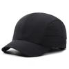 Sommer Retro Baseballkappe mit kurzem Schirm Outdoor Sport Schnelltrocknende Laufmütze Einfache Lässige Sonnenschutz Schattenspender Hut