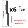 Heavy-Duty Ground Anchors: Inclined Wooden Stake Fence Repair & Thickened Metal Hardware Tools