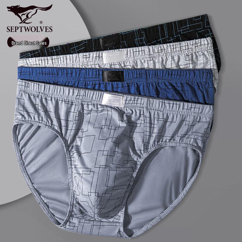 

Septwolves Men s 100% Cotton Antibacterial Briefs 4-Pack 3XL