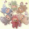 Labubu Plüschpuppe Macaron Action Anime Figur Puppe Hobbys Anhänger Ornament Niedliche Überraschungsbox PVC Kind Festival Überraschungsgeschenk