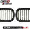 Mattschwarzer Frontgrill für BMW 3er E46 (2002-2004) 4-türig - Einzeilig