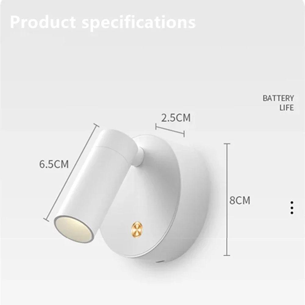 Rechargeable LED Spotlight Touch Dimmable 5V USB Bedside Lamp With Touch Switch Downlight Living Room Kitchen Indoor Decoration