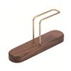 Walnut Wood Filter Storage for Coffee Brewing Fan Shape Filtering Paper Rack