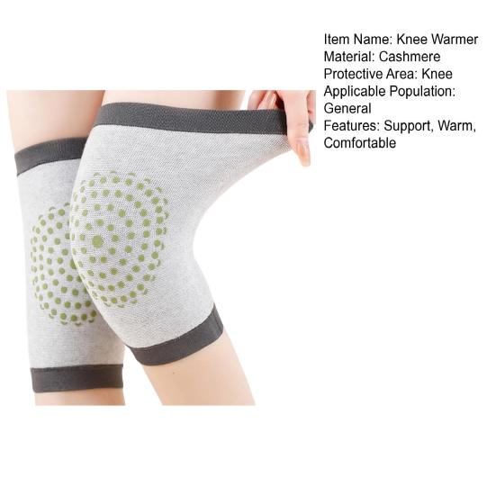 Aicao Knebeskyttelse for Menn Kvinner Kasjmir Knevarmere Vinter Selvvarmende Kneerm for Artrittiske Knær Gamle Kalde Ben
