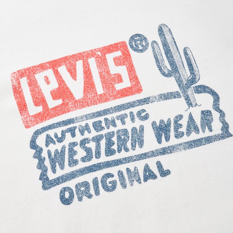 Levis Color Block Letter Print Comfortable Short Sleeve T-Shirt Women T-Shirts White A9276-0000