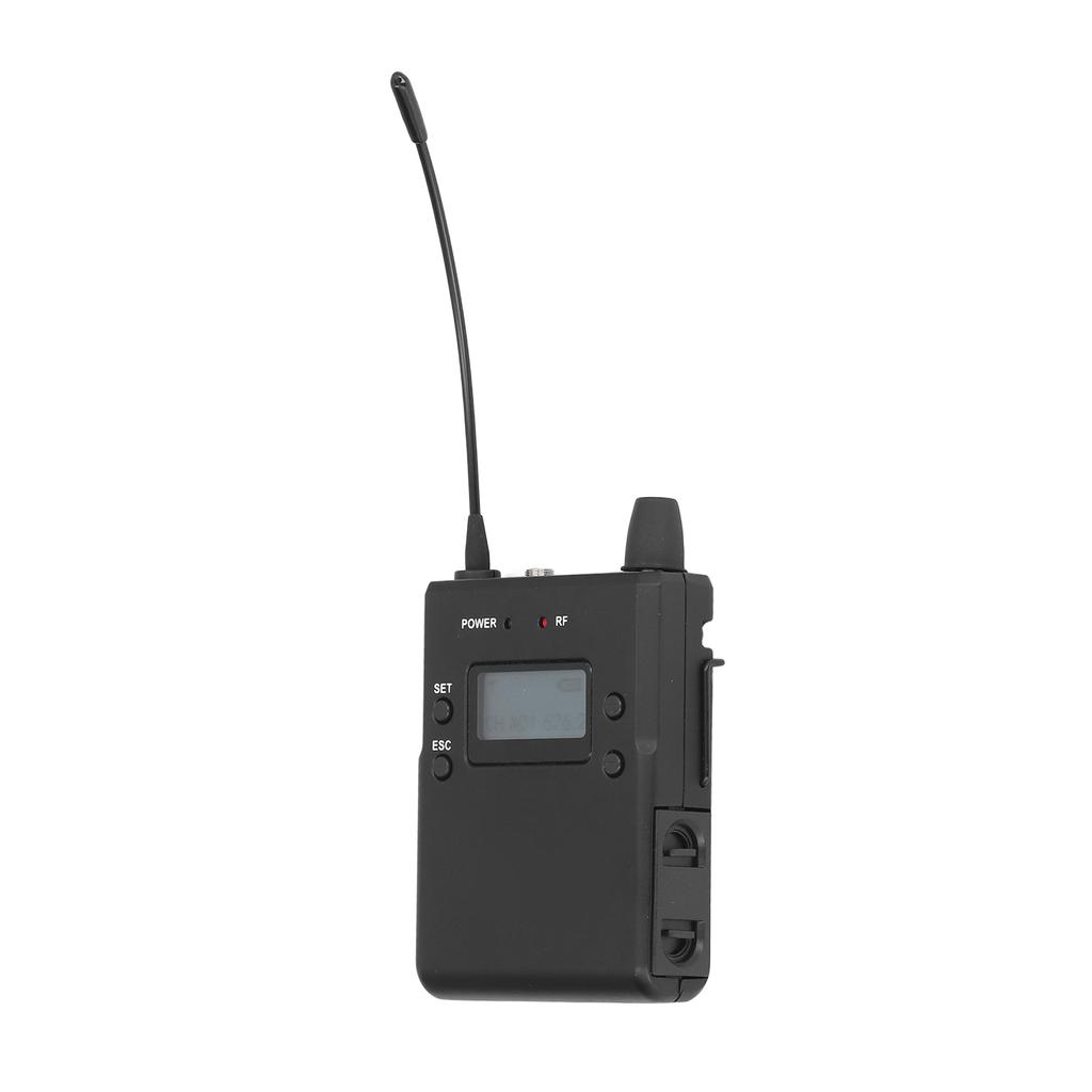 Wireless Ear Monitor 626 to 662MHz Stereo Bodypack Monitoring Receiver System for Band Stage Studio