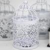1PC Creative Candelabros Hollow Hanging Bird Cage Candle Holder Candlestick Lantern Bridal Decor Vintage Candlesticks Home Decor