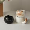 Cat Tea Mug Kitten Coffee Mug Tea Cup Cute Water Tumbler Large Caliber Drinking Cup Cappuccino Cup Coffee Tea Milk Mug Water Cup