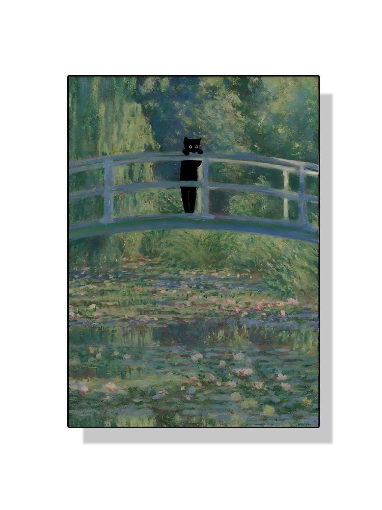 

Відоме мистецтво Густав Клімт Поцілунок Ван Гога Моне Латаття Чорний кіт Плакати Картини на полотні Смішні тварини Настінне мистецтво Домашній декор кімнати 21x30cm No Frame