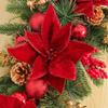 60Cm Christmas Wreath Pendant Without/With Light Atmosphere Decorative Garland Home Door Window Stairs Decoration Party Supplies