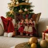 1pc Christmas-themed Pillowcases, Festive Christmas Scene with Three Little Angels Dressed In Vi, Home Accessories, Modern Style Sofa Bedroom Zipper P