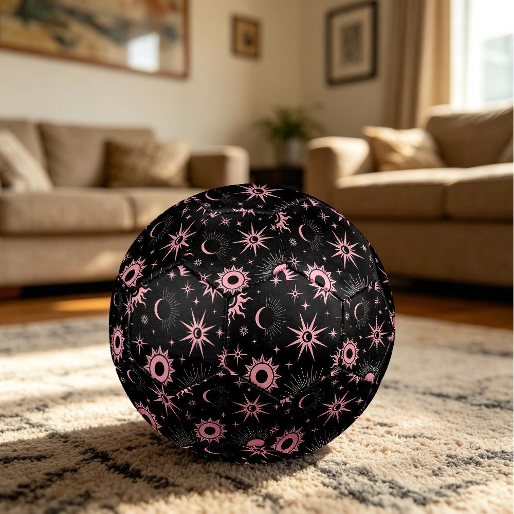 1PC Celestial Pink Patterns Soccer Ball Size 5 Football Machine Sewn Indoor/Outdoor Universal Football A46