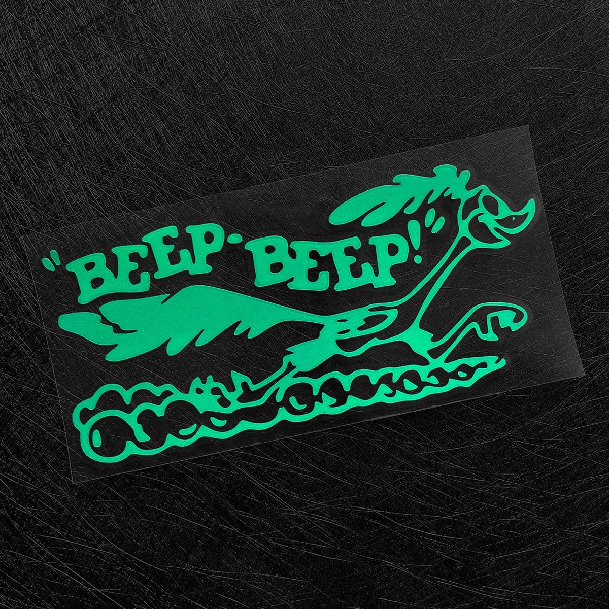 

Road Runner Reflective Decals Cartoon Oldfast Car Truck Motorcycle Scooter Body Fuel Tank Windshield Vinyl Decal Accessories