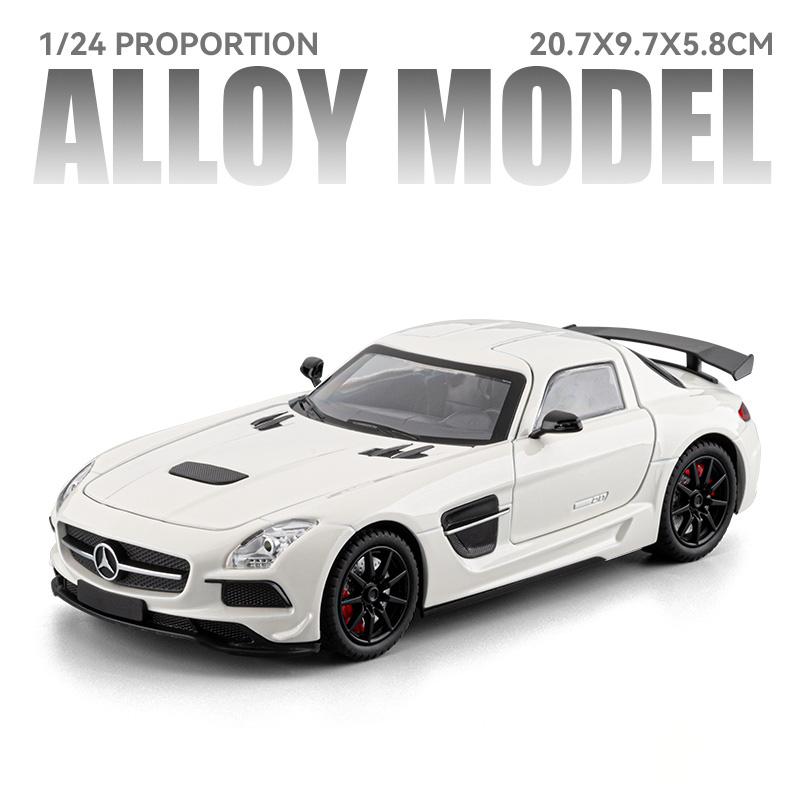 

1:24 Benz SLS AMG Supercar Alloy Model Car Toy Diecasts Metal Casting Sound and Light Car Toys For Children Vehicle белый
