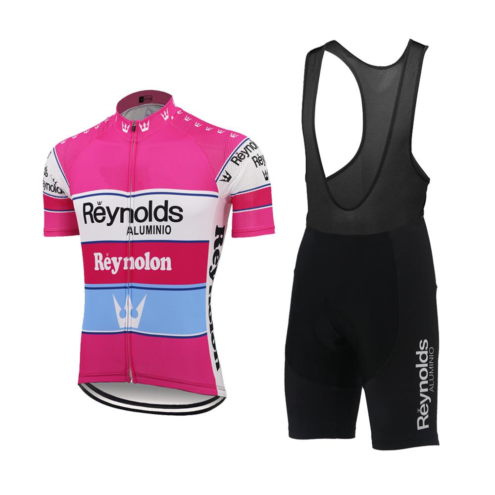 2026 Retro Cycling Jersey Set Men Short Sleeve Cycling Clothing Bib Shorts Gel Breathable Pad Classic Team Bike Kit Triathlon