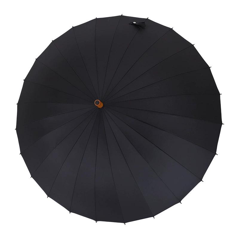 Vintage Wood Handle Automatic Windproof Long Umbrella