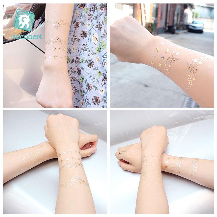 Waterproof Metallic Face Tattoo Stickers - Freckles & Party Designs