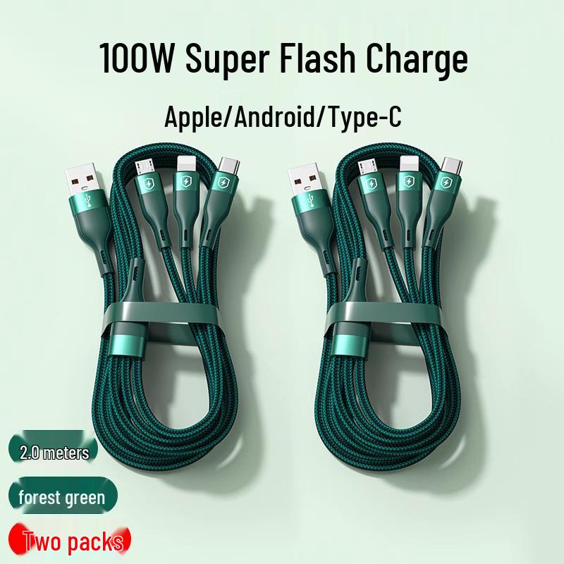 Universal Fast Charging 3-in-1 Multi-Head Cable for Car and Phone